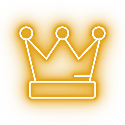 Neon yellow simple crown icon